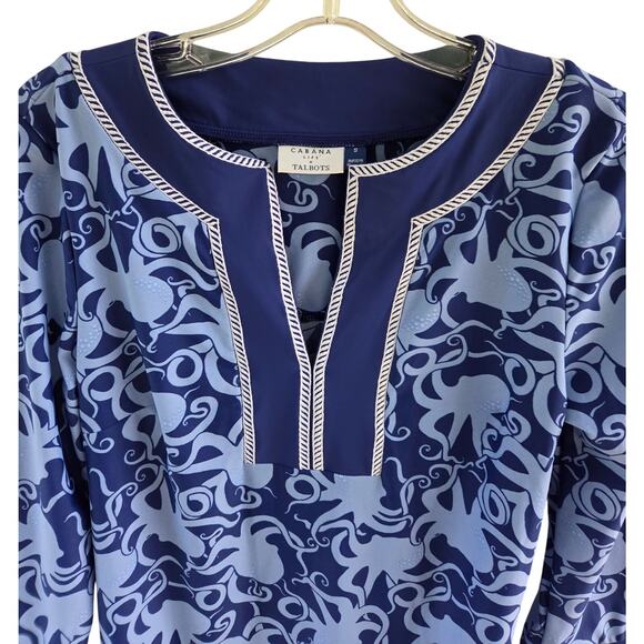 Talbots Cabana Life Coastal Embroidered Tunic Dress sz S Resortwear Swim Coverup - Picture 4 of 7